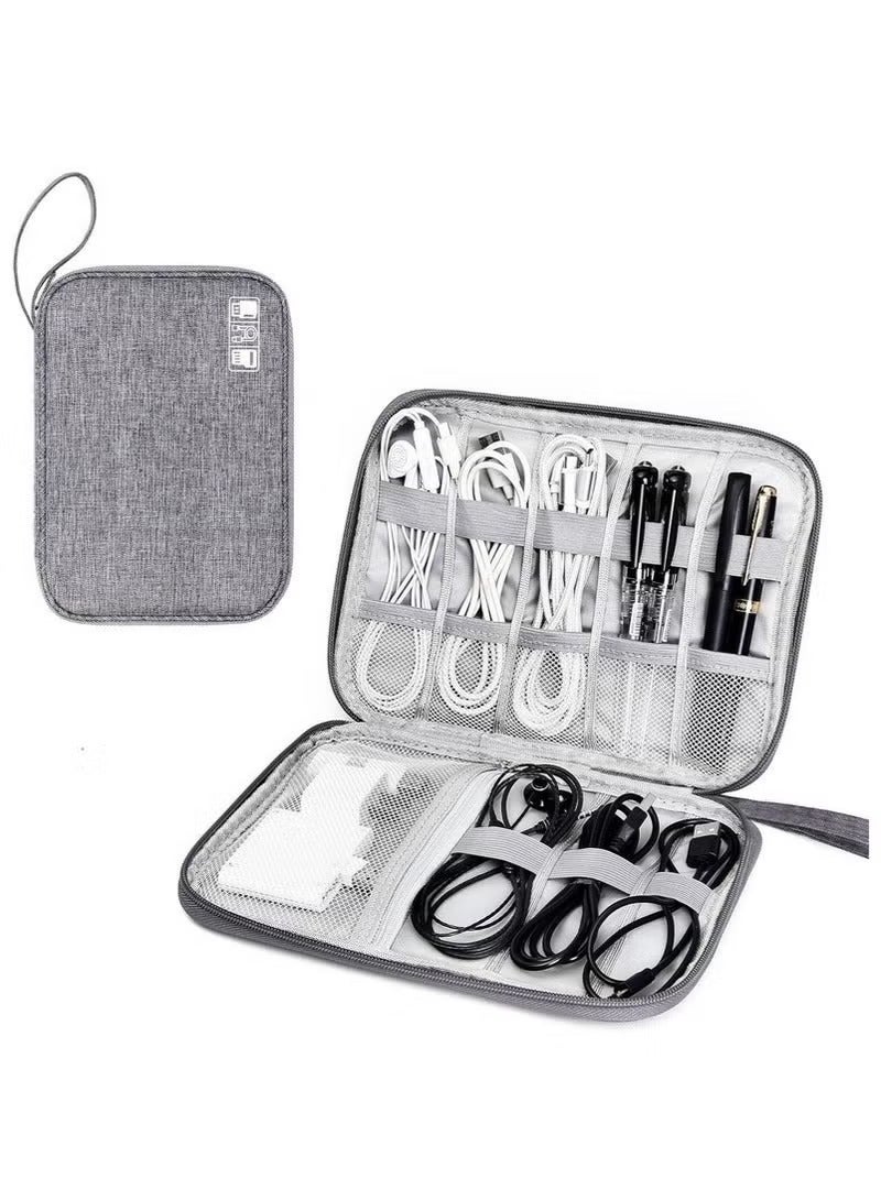 Electronics Accessories Organizer Bag, Travel Cable Organizer Bag, Universal Travel Gadget Bag for USB Cable, SD Card, Hard Drive, Charger - Image 1