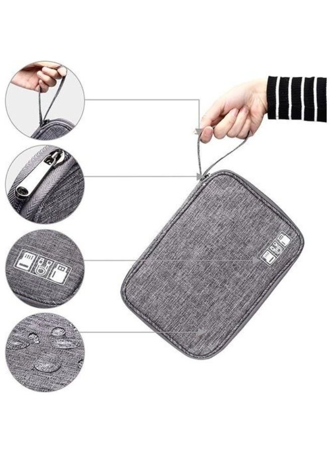 Electronics Accessories Organizer Bag, Travel Cable Organizer Bag, Universal Travel Gadget Bag for USB Cable, SD Card, Hard Drive, Charger - Image 5