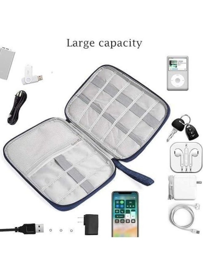 Electronics Accessories Organizer Bag, Travel Cable Organizer Bag, Universal Travel Gadget Bag for USB Cable, SD Card, Hard Drive, Charger - Image 4
