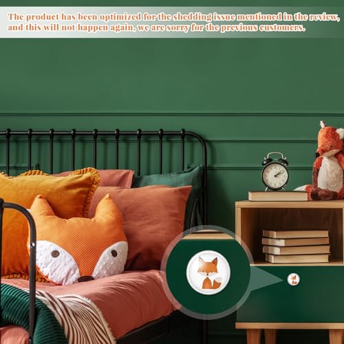 Fumete 12 Pieces Safari Animal Nursery Dresser Knobs for Kids, Soft Rubber Cabinet Drawer Knobs Furniture Drawer Pull Handle for Home Kitchen Cupboard(Woodland Animal,12 Pcs) - Image 5