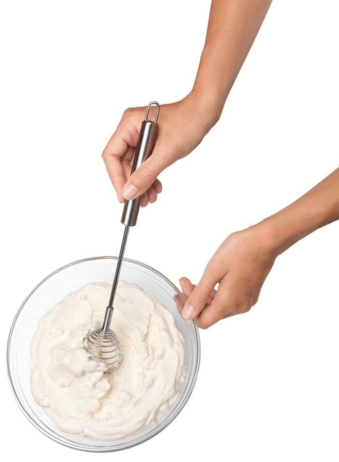 BBRAIMEN Egg Whisk, Stainless Steel Hand Push Whisk Blender for Home Tool for Egg Beater, Milk Frother, Hand Push Mixer Stirrer - Kitchen Utensil for Blending, Whisking, Beating & Stirring (Pack of 1) - Image 1