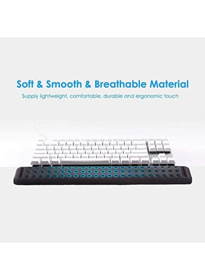 X spring Wrist Rest Pad Set Keyboard Wrist Rest + Mouse Wrist Rest 2Pcs Memory Foam Anti Slip Wrist Support Set For Easy Typing And Pain Relief - Image 3
