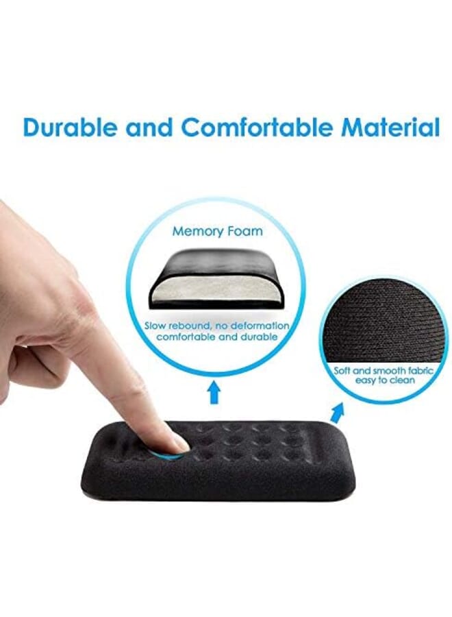 X spring Wrist Rest Pad Set Keyboard Wrist Rest + Mouse Wrist Rest 2Pcs Memory Foam Anti Slip Wrist Support Set For Easy Typing And Pain Relief - Image 4