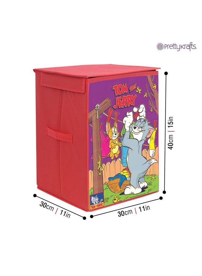 PrettyKrafts Baby Boy'S And Girl'S Tom And Jerry Toys Organizer Storage Box With Top Lid (Red Standard Size)Set Of 2 Pieces - Image 5