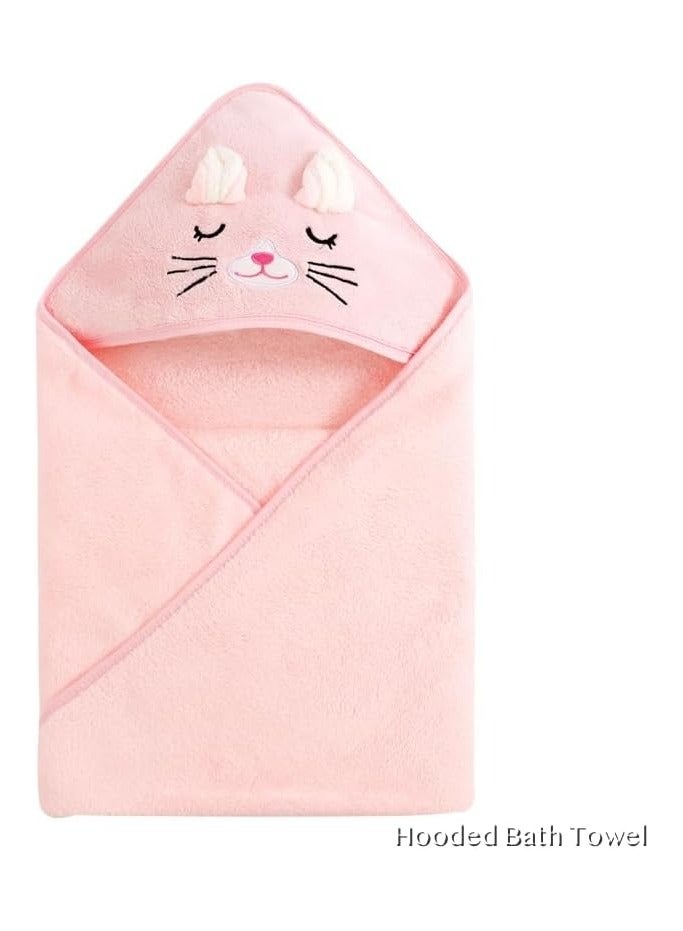 Baby hooded bath towel,Premium Natural microfiber ultra soft super absorbent for baby girl & boy (Pink) - Image 3