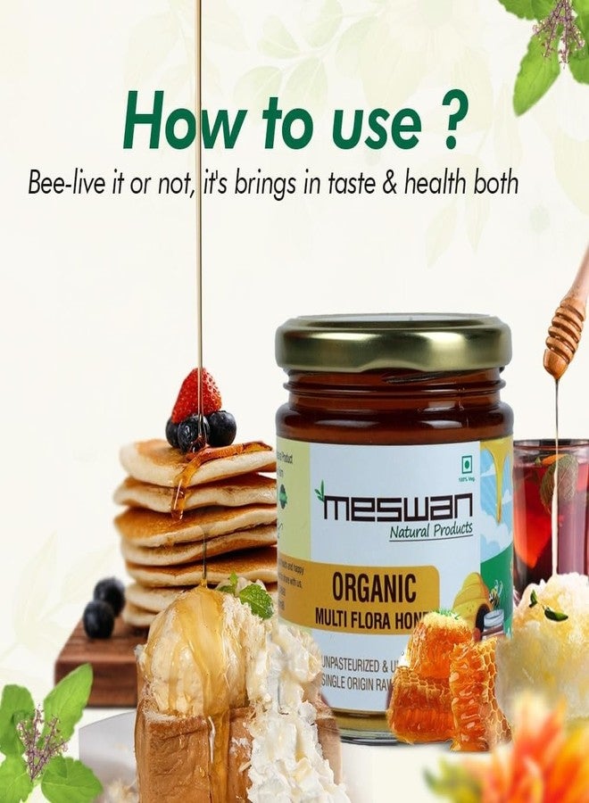 MESWAN Organic Honey | 100% Pure and Natural | Raw, Unprocessed, Unpasteurized Honey | No Sugar Adulteration (1kg, MALTIFLORA HONEY) - Image 2
