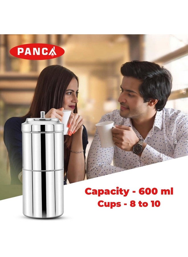 PANCA Stainless Steel Filter Coffee Maker, Coffee Filter Big Size,8-10 cups, 600 ml - Image 2