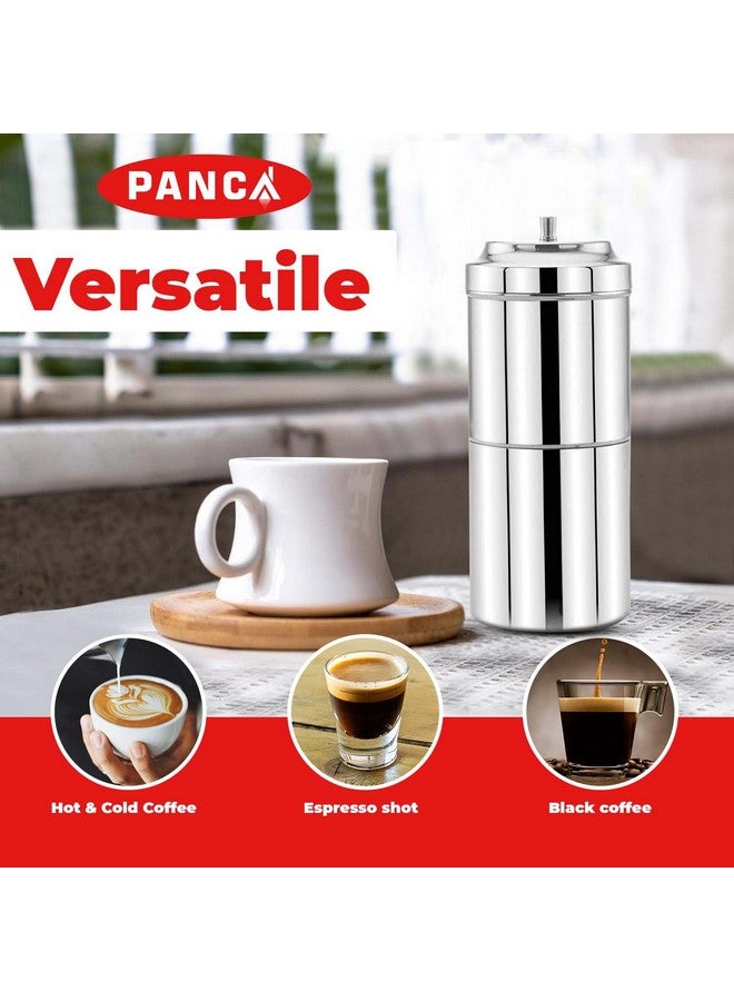 PANCA Stainless Steel Filter Coffee Maker, Coffee Filter Big Size,8-10 cups, 600 ml - Image 3