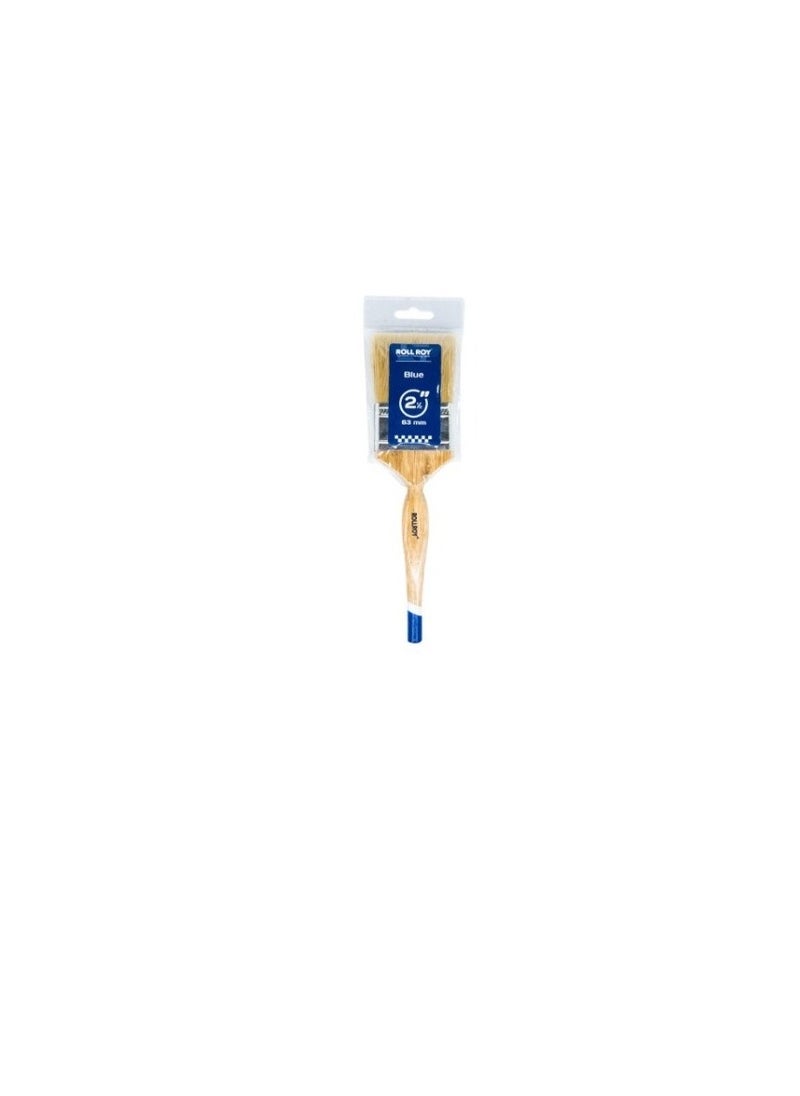 Roll Roy Blue 2.5 Inch Paint Brush White Bristle  - Image 1