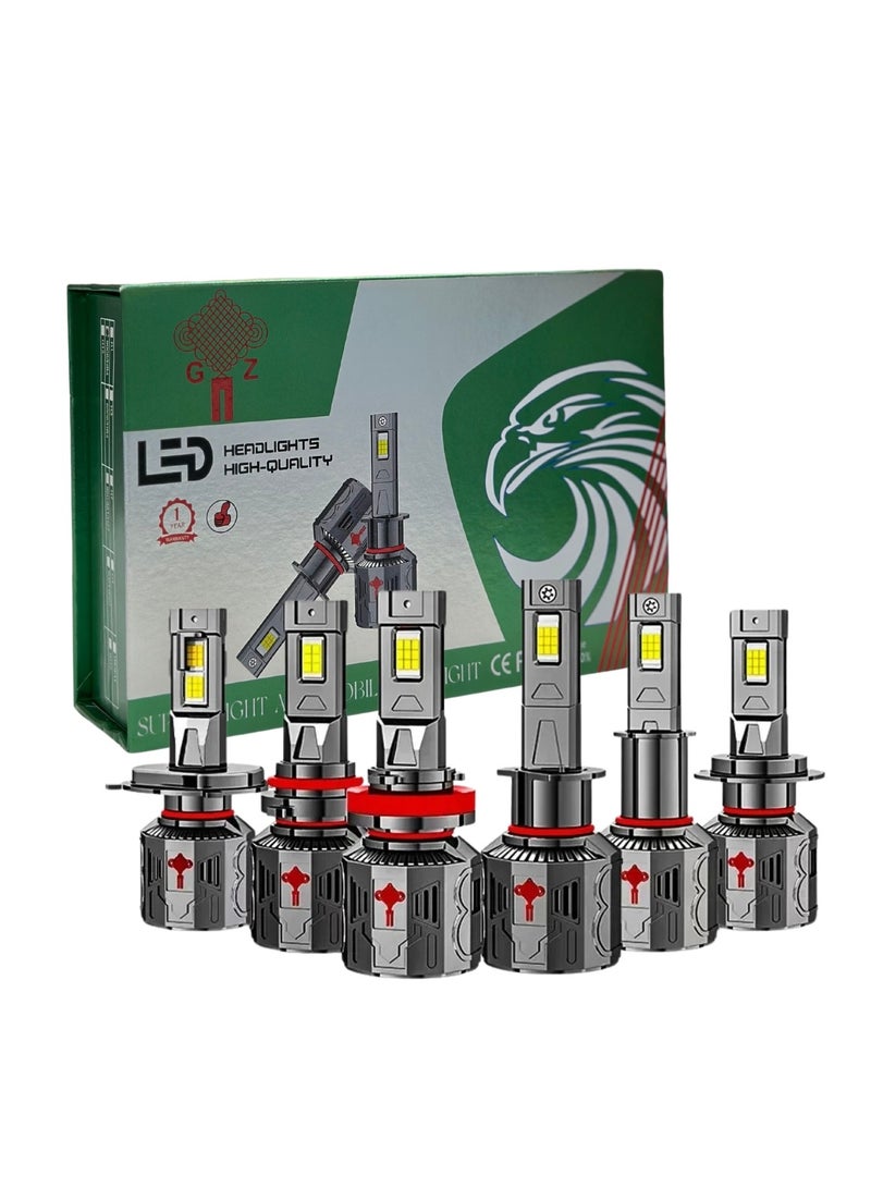 gz auto GZ AUTO LED Headlight Bulbs 6500K Super Bright LED Bulb High Low Beam Halogen Replacement LED Headlights Conversion Kit, Pack of 2 | For Universal | IP6 Waterproof | 1 Year Replacement Warranty  - Image 1