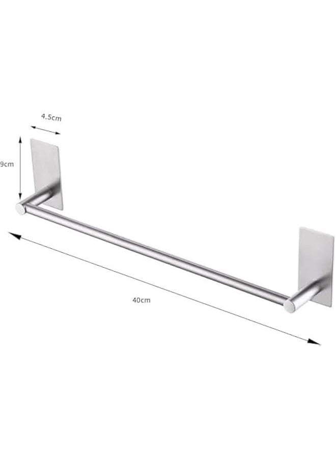 HOOKOR Towel Rack, 304 Stainless Steel Towel Bar | Rustproof and Waterproof | Self-Adhesive | Strong Load-bearing | Sturdy | Bathroom Towel Cleaning Tool Holder  - Image 3