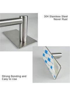 HOOKOR Towel Rack, 304 Stainless Steel Towel Bar | Rustproof and Waterproof | Self-Adhesive | Strong Load-bearing | Sturdy | Bathroom Towel Cleaning Tool Holder  - Image 4
