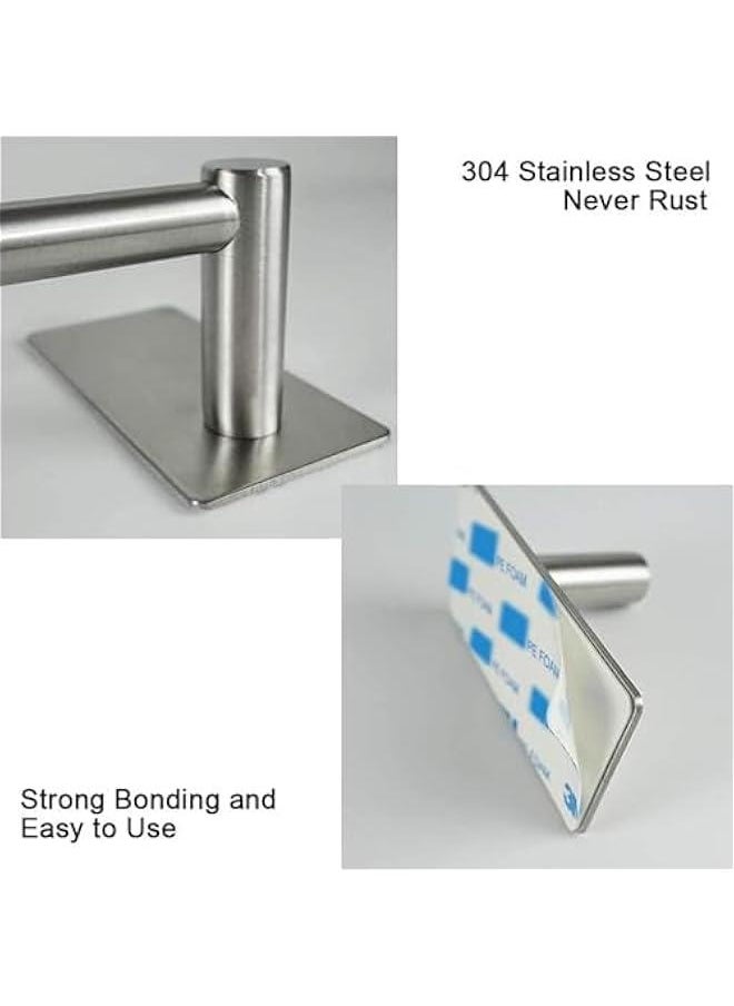 HOOKOR Towel Rack, 304 Stainless Steel Towel Bar | Rustproof and Waterproof | Self-Adhesive | Strong Load-bearing | Sturdy | Bathroom Towel Cleaning Tool Holder  - Image 4