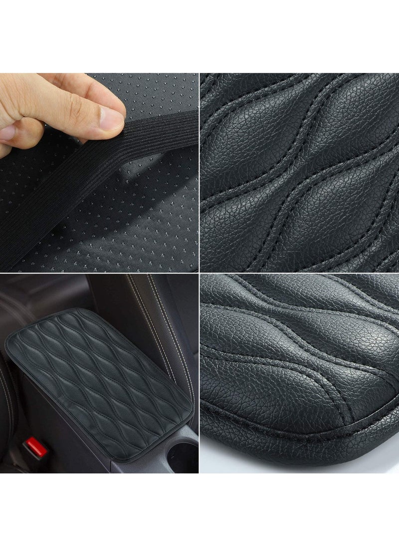 VKL Auto Center Console Cover Pad Universal Fit for SUV/Truck/Car Waterproof Car Armrest Seat Box Cover Leather Auto Armrest Cover  - Image 4