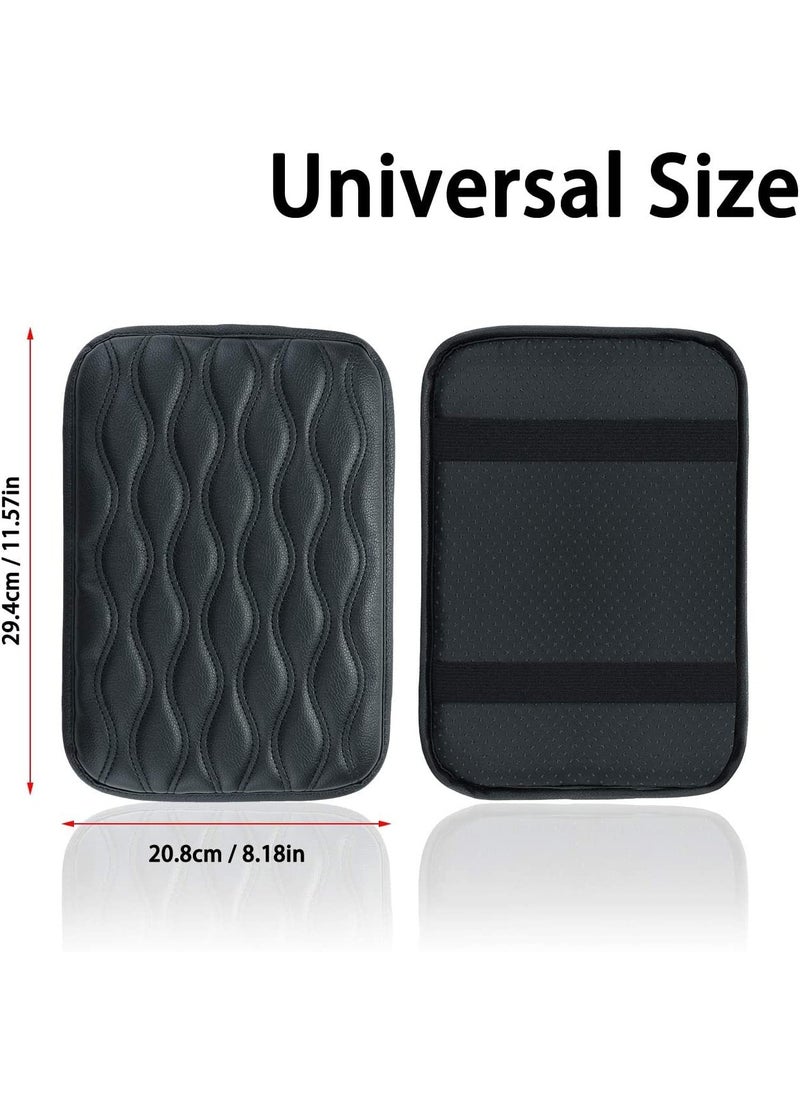 VKL Auto Center Console Cover Pad Universal Fit for SUV/Truck/Car Waterproof Car Armrest Seat Box Cover Leather Auto Armrest Cover  - Image 2