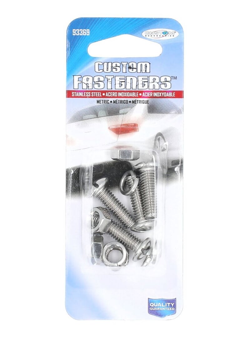 Custom Accessories Stainless Steel License Plate Fastener - Image 1