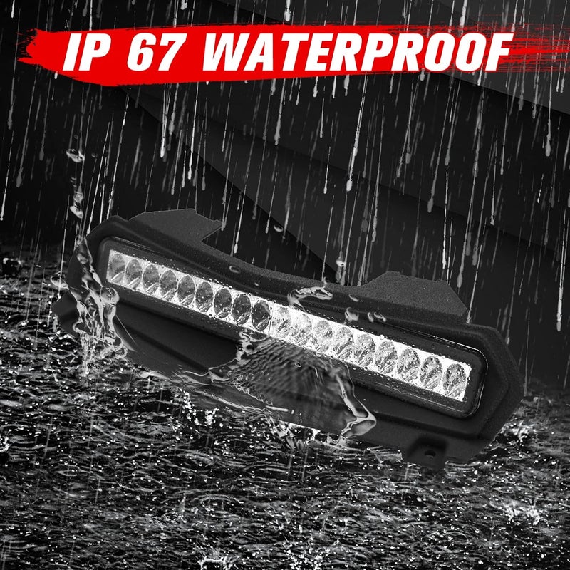 A & UTV PRO LED Hood Scoop Light for Yamaha Wolverine RMAX 1000 RMAX2/RMAX4 (2021-2023) - Front Auxiliary Light Bar - Image 4