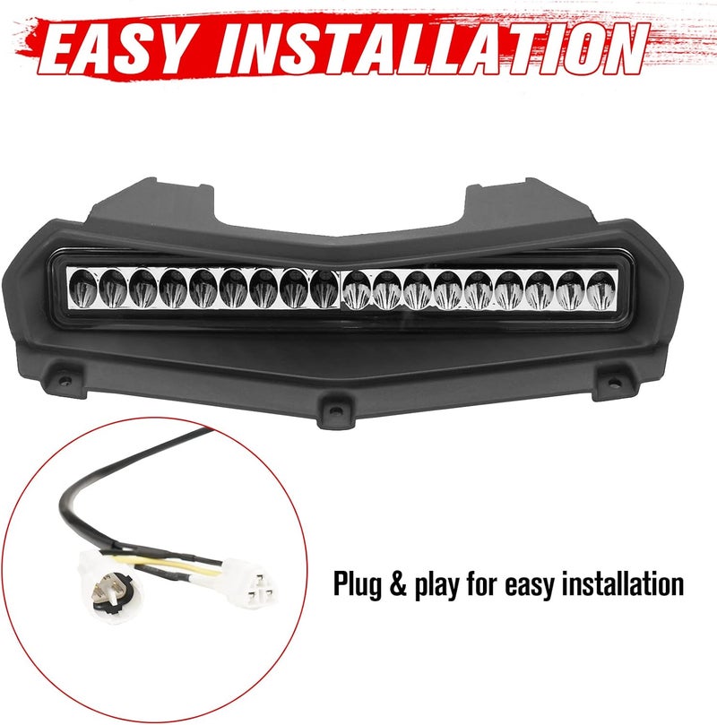 A & UTV PRO LED Hood Scoop Light for Yamaha Wolverine RMAX 1000 RMAX2/RMAX4 (2021-2023) - Front Auxiliary Light Bar - Image 3