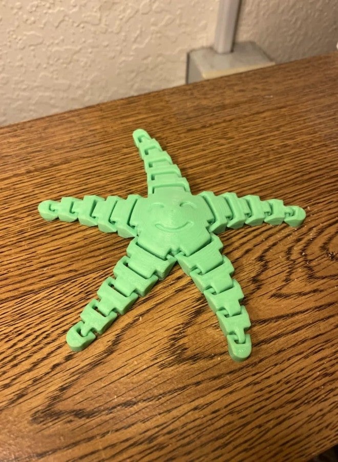 3D Craft Starfish Fidget Toy - 3D Printed Flexi Toy for Kids, Adults & Sensory Fun, Multicolor - Image 3