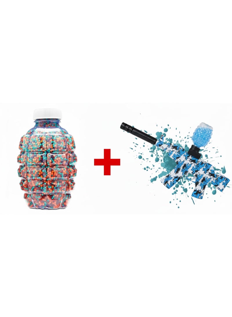 سلانت لعبة مسدس كهربائي كرات الجل مع كرات جل صديق للبيئة مع خرز جل مائي العاب ممتعة + ذخيرة خرز الرصاص المائي لألعاب مسدس الماء، كرات مائية غير سامة متعدد الألوان، 7-8 مم 60,000 قطعة - Image 1