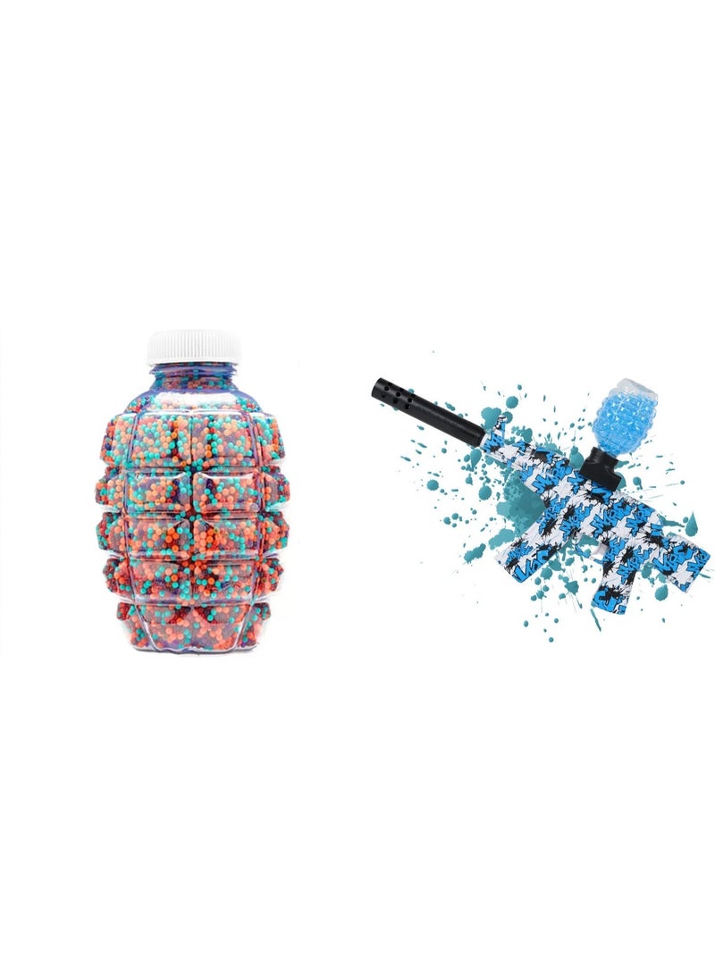 سلانت لعبة مسدس كهربائي كرات الجل مع كرات جل صديق للبيئة مع خرز جل مائي العاب ممتعة + ذخيرة خرز الرصاص المائي لألعاب مسدس الماء، كرات مائية غير سامة متعدد الألوان، 7-8 مم 60,000 قطعة - Image 2