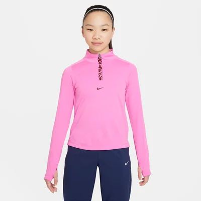 Nike Girls' Pro Dri-FIT 1/2-Zip Top