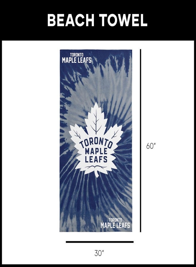 Northwest NHL Toronto Maple Leafs Psychedelic Beach Towel, Cotton Polyester Blend Lightweight Bath, Pool, Swim, Travel Fan Gear, 30 x 60 Inch - Image 5