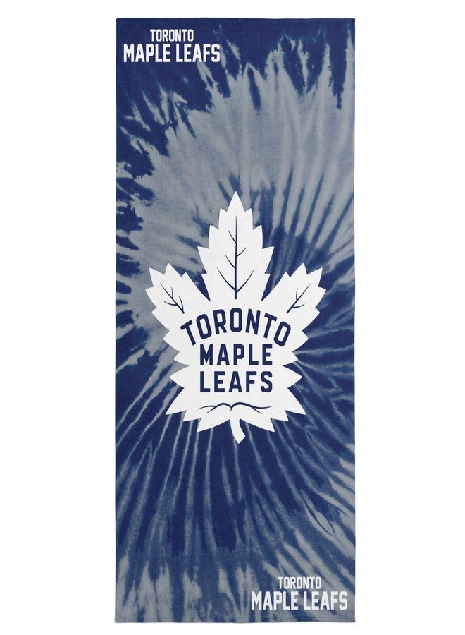 Northwest NHL Toronto Maple Leafs Psychedelic Beach Towel, Cotton Polyester Blend Lightweight Bath, Pool, Swim, Travel Fan Gear, 30 x 60 Inch - Image 1