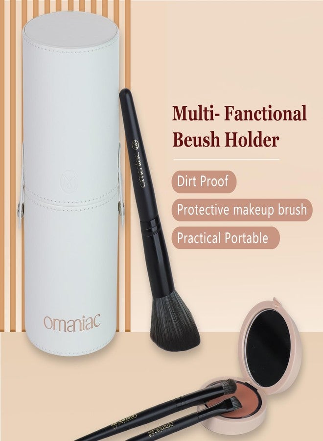 OMANIAC Makeup Brush Set Professional, 20Pcs Pearlescent Wood Handle Makeup Brushes, Premium Cruelty-Free Synthetic Fiber Hair, Travel Make up Brushes Set with Case (Black) - Image 2