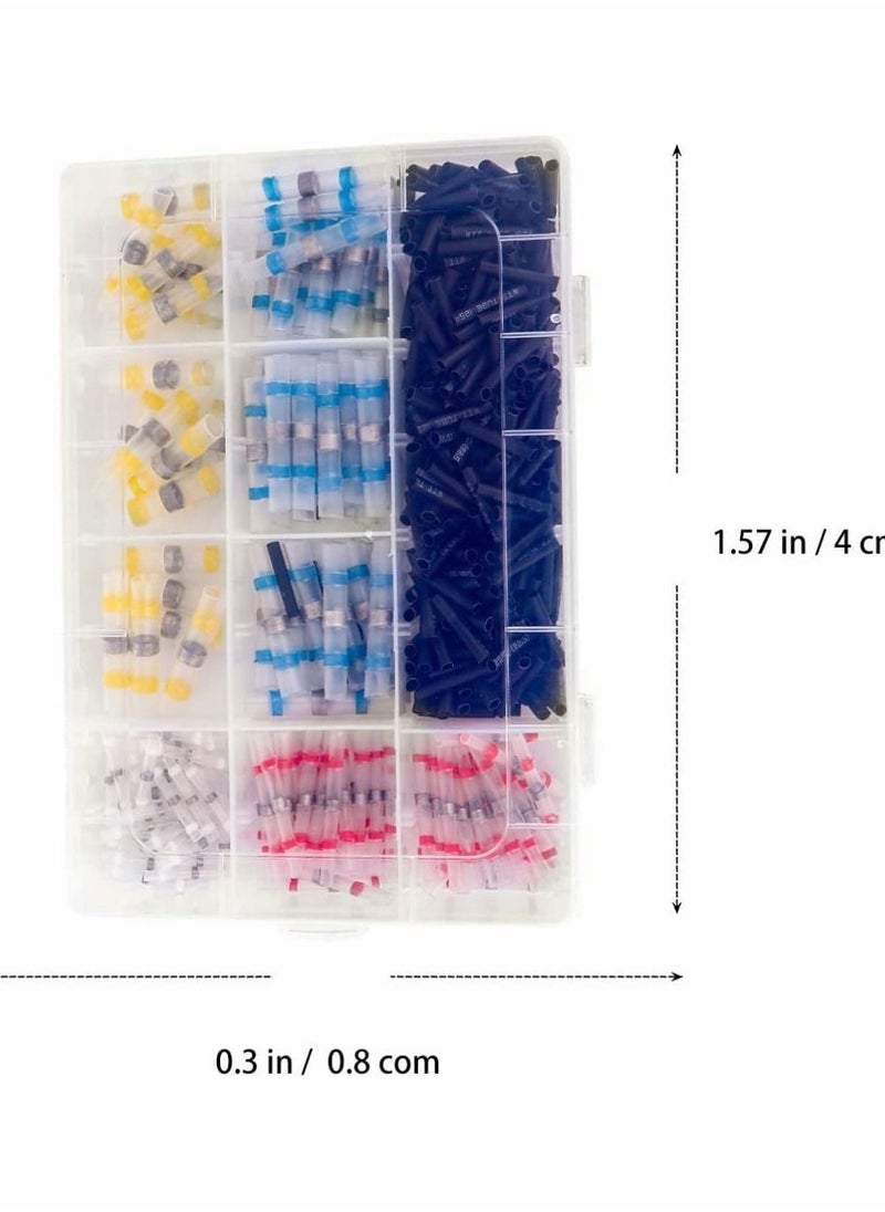 Y&D - 500 Pcs Solder Seal Wire Connectors - Insulated Waterproof Heat Shrink Butt Connector Terminals Electrical with Case - Image 1