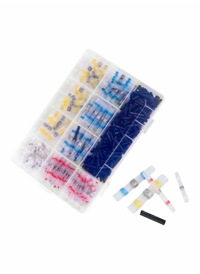 Y&D - 500 Pcs Solder Seal Wire Connectors - Insulated Waterproof Heat Shrink Butt Connector Terminals Electrical with Case - Image 1