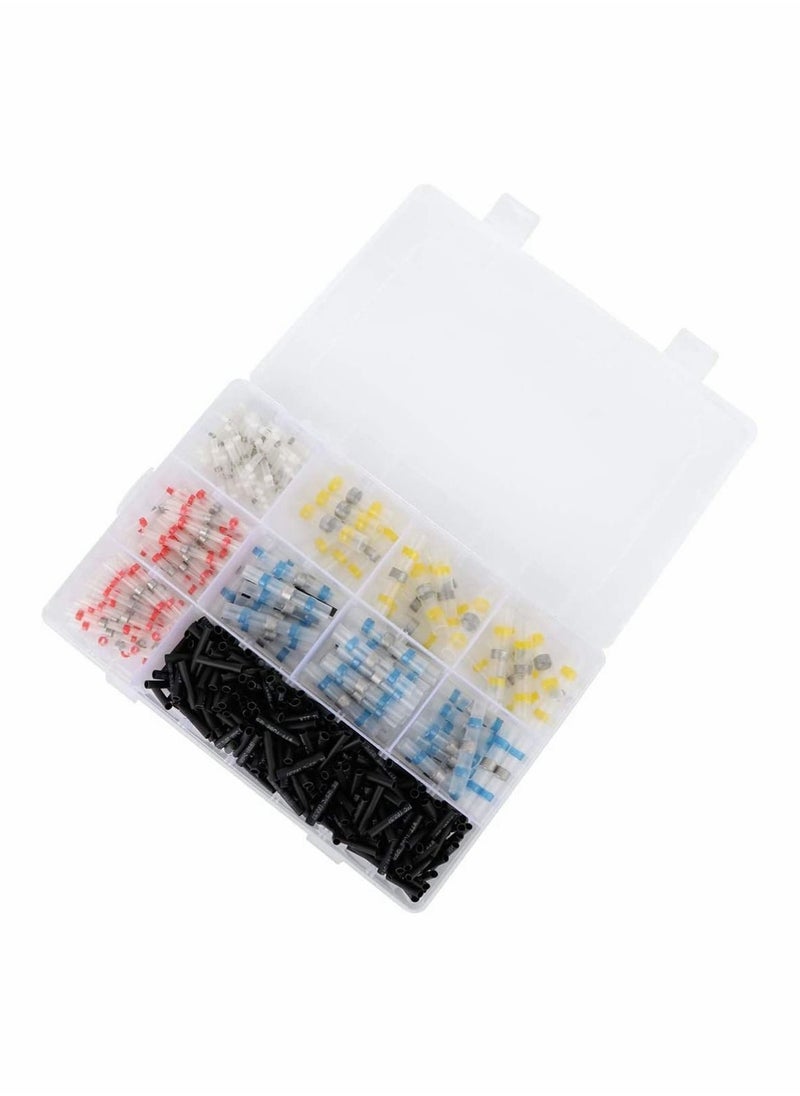Y&D - 500 Pcs Solder Seal Wire Connectors - Insulated Waterproof Heat Shrink Butt Connector Terminals Electrical with Case - Image 1