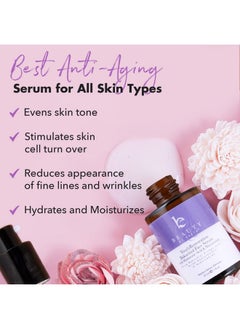 Beauty by Earth Face Serum Bakuchiol Plant Based Alternate Retinol Serum For Face Anti Aging Serum With Hyaluronic Acid & Niacinamide Brightening Serum Bakuchiol Serum Anti Wrinkle Serum For Face (1 Fl Oz)  - Image 3