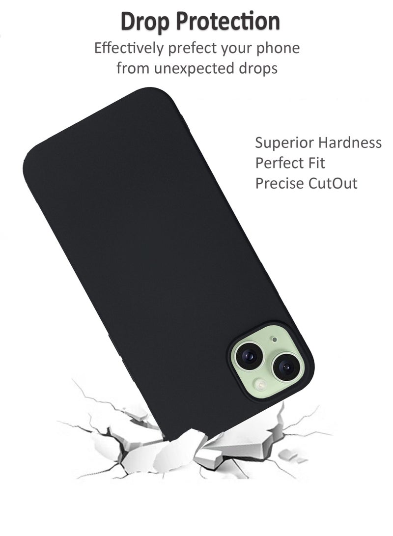 Waldic Silicone Protective Back Case Cover For Apple iPhone 15 - Black - Image 3