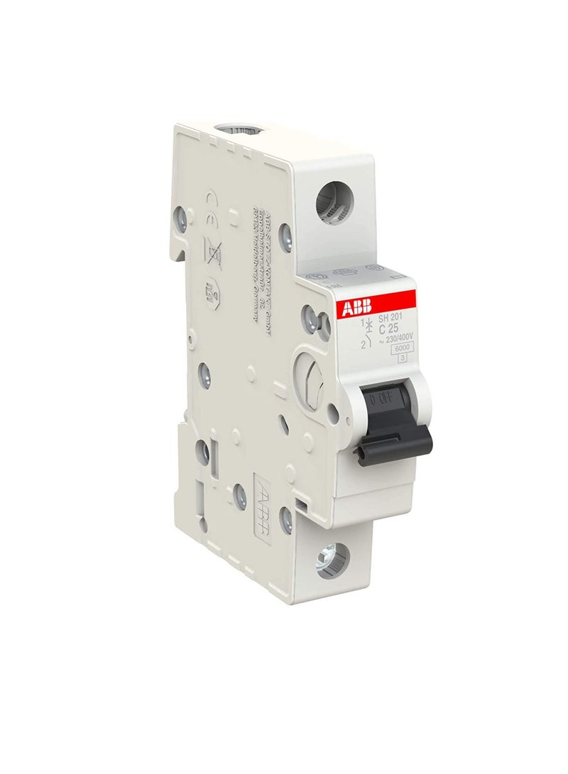 ABB Miniature Circuit Breaker 25A SP MCB 6KA TYPE C SH201-C25 2CDS211001R0254 - Image 3