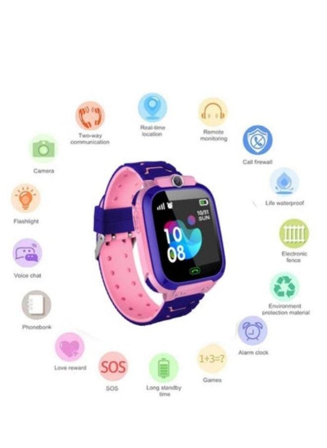 ACLIX Children's Smart Wrist Watch Phone Smartwatch For Boys Girls With Sim Card Photo Waterproof GPS Tracker Child Kids Smart Watch Pink/Black/Purple  - Image 5