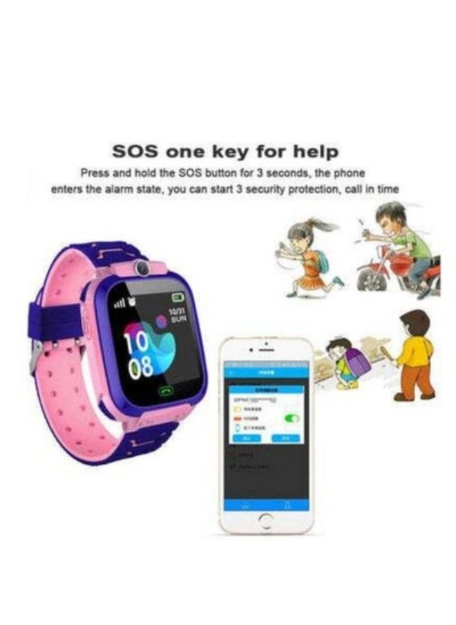 ACLIX Children's Smart Wrist Watch Phone Smartwatch For Boys Girls With Sim Card Photo Waterproof GPS Tracker Child Kids Smart Watch Pink/Black/Purple  - Image 4