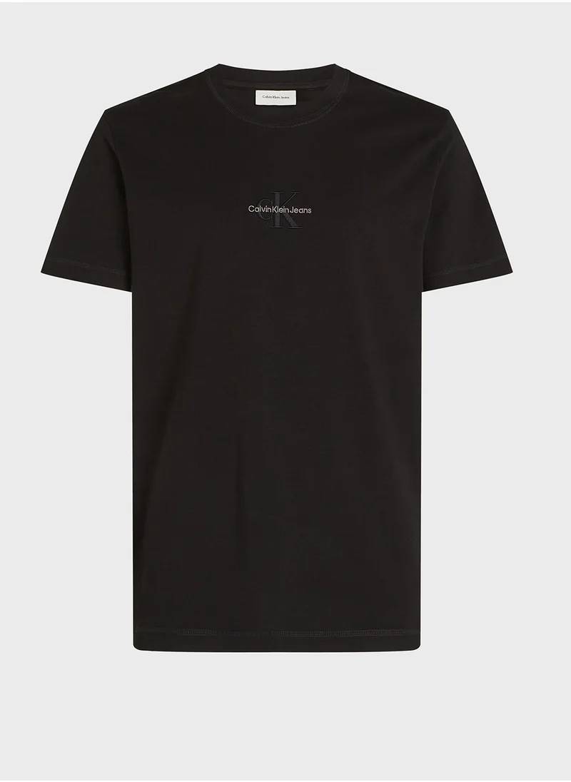 كالفن كلاين جينز Logo Print Crew Neck T-Shirt