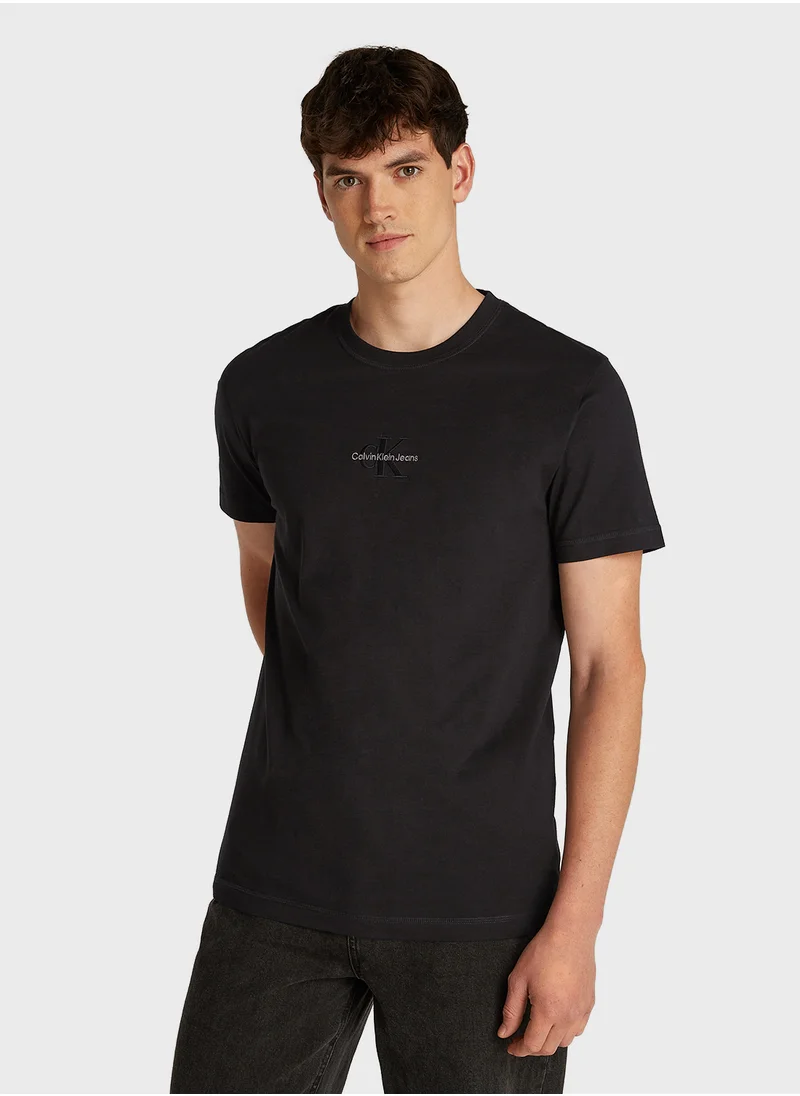 كالفن كلاين جينز Logo Print Crew Neck T-Shirt