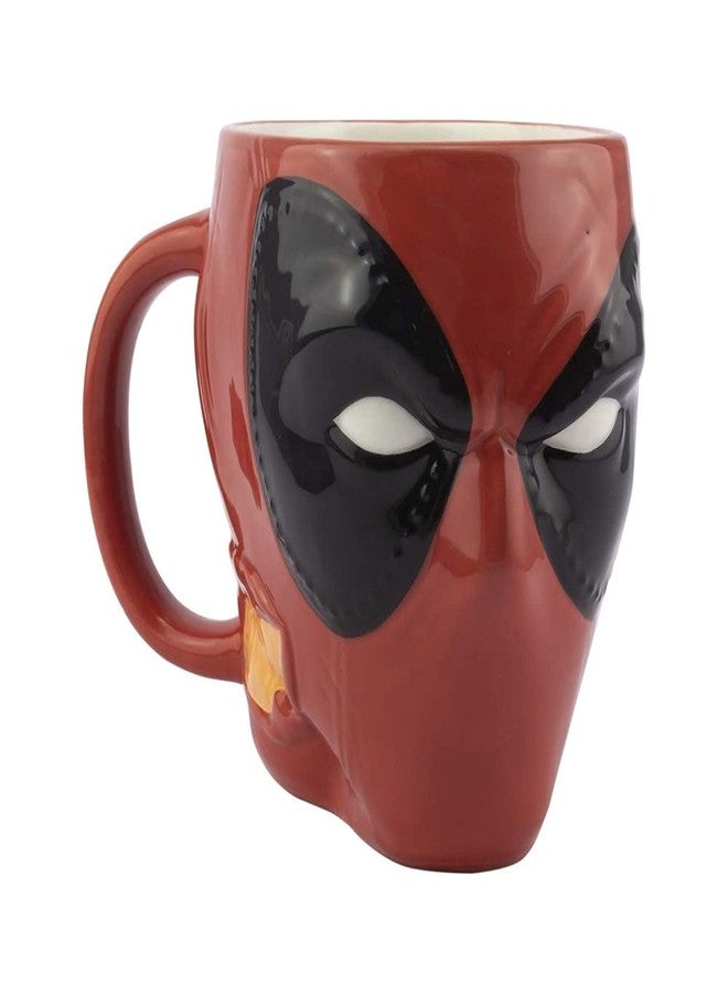 Paladone Marvel Offical Licensed Deadpool Drinkware by Paladone Deadpool Face Ceramic Coffee Mug, Novelty Comic Gift and Keepsake, 11oz tea cup - Image 1