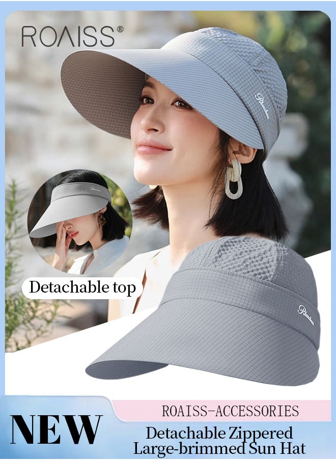 Women's Detachable Zippered Large-brimmed Sun Hat, UPF 50+ UV Protection Beach Sun Hat, Summer Outdoor Garden Fishing Hiking, Adjustable Size - pzsku/Z500A5510ABA96EA424F8Z/45/_/1720429070/841d2843-e075-4199-8b7c-f6b9704f56ef