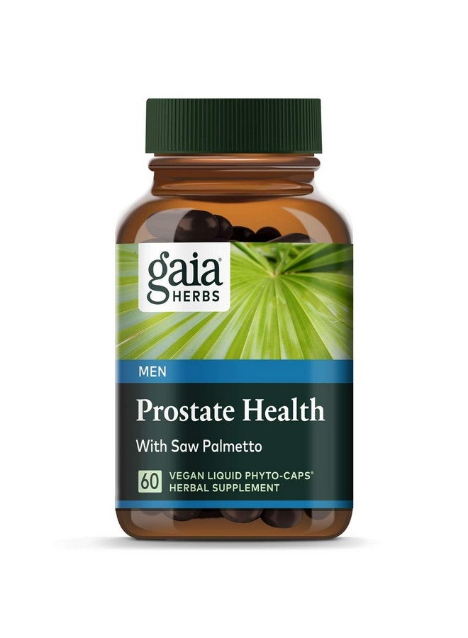 Gaia Herbs Prostate Health - يدعم صحة البروستاتا ووظيفتها للرجال - مع نخيل المنشار والشاي الأخضر وجذر نبات القراص والمريمية البيضاء - 60 كبسولة نباتية سائلة (إمدادات لمدة 20 يومًا)
