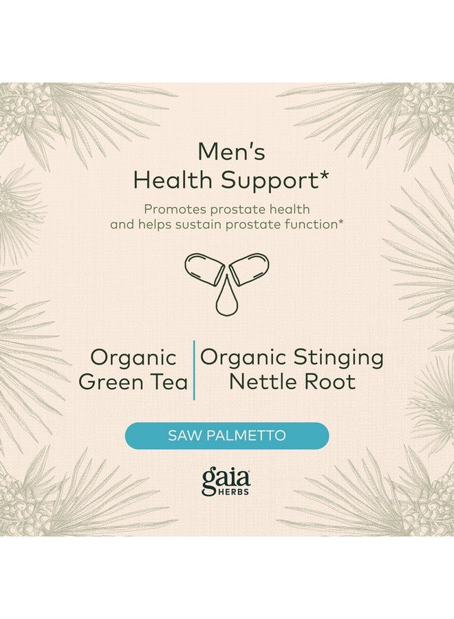 Gaia Herbs Prostate Health - يدعم صحة البروستاتا ووظيفتها للرجال - مع نخيل المنشار والشاي الأخضر وجذر نبات القراص والمريمية البيضاء - 60 كبسولة نباتية سائلة (إمدادات لمدة 20 يومًا)