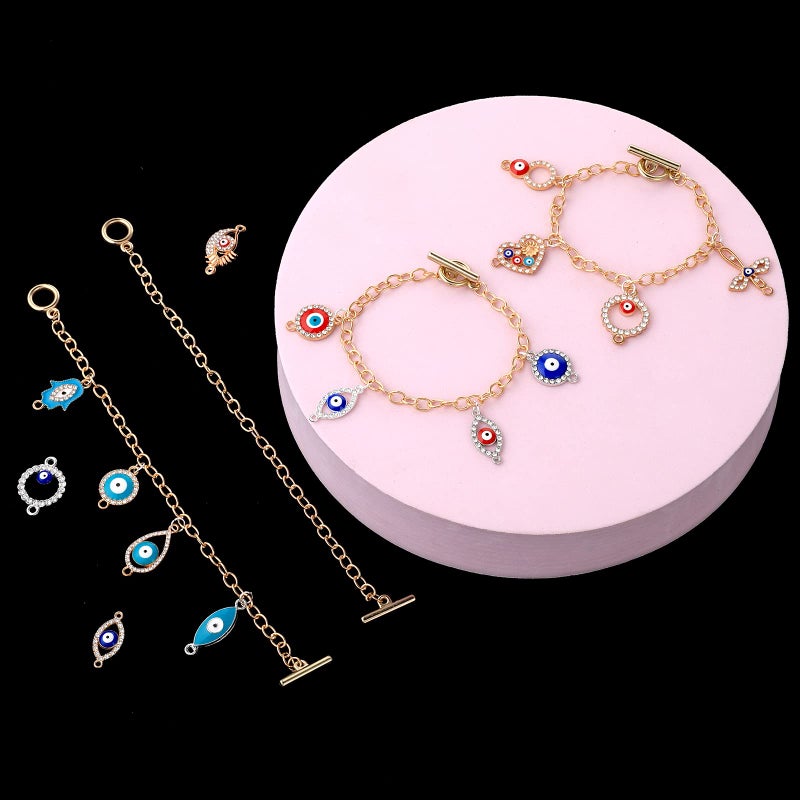 Prasacco 12 Pcs Bracelet Chains for Jewelry Making, Chain Bracelet for Women, Link Chain Bracelets with OT Toggle Clasp, Charm Bracelets for Jewelry Making (Gold) - Image 3