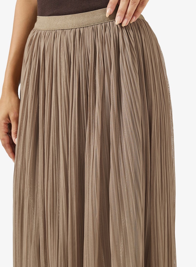 Ginger Pleate Tulle Midi Skirt - Image 4