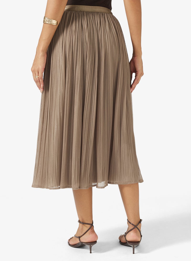 Ginger Pleate Tulle Midi Skirt - Image 3
