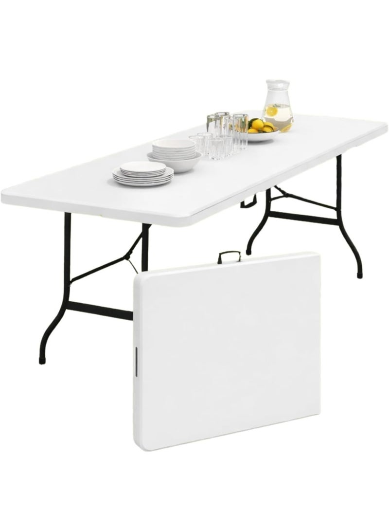 Portable Folding Table 180cm Multi-Purpose Long Table for Camping, Events, Reception and Outdoor Indoor Use Easy Storage Lightweight Design - Image 1