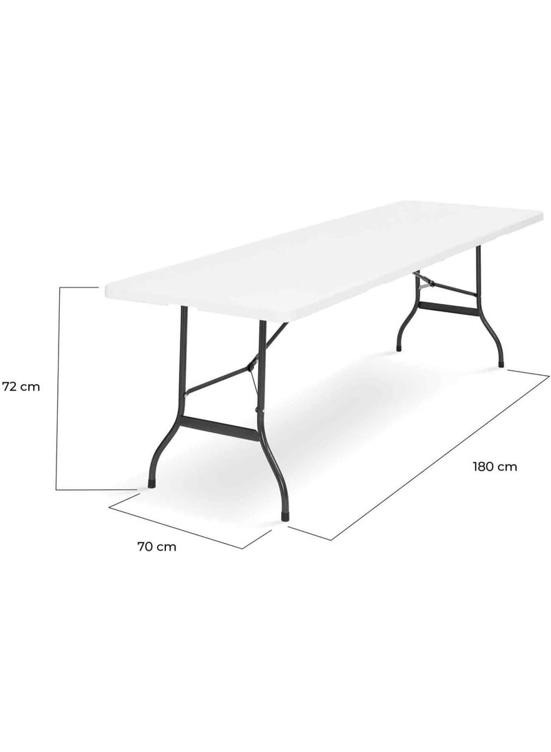 Portable Folding Table 180cm Multi-Purpose Long Table for Camping, Events, Reception and Outdoor Indoor Use Easy Storage Lightweight Design - Image 3