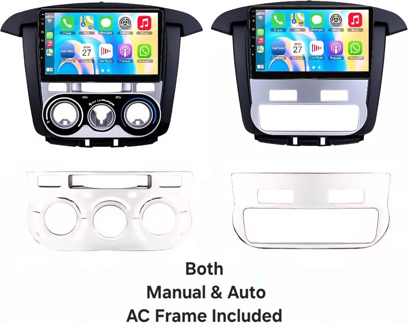 فيريكس ستيريو سيارة تويوتا إينوفا مناسب لشاشة أندرويد تويوتا إينوفا 2011-2015، كاربلاي، أندرويد أوتو لاسلكي، نظام ملاحة جي بي إس، واي فاي، كاميرا AHD (يدوي/أوتوماتيكي، متوافق مع كليهما) (4+32 جيجابايت كاربلاي 8 كور) - Image 2