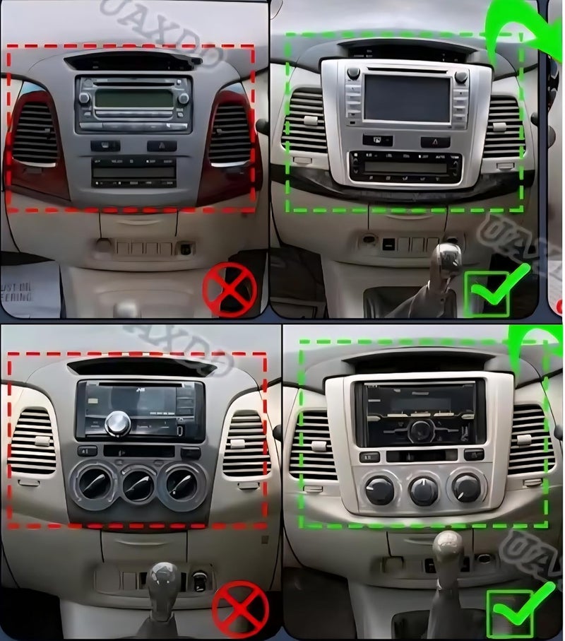 فيريكس ستيريو سيارة تويوتا إينوفا مناسب لشاشة أندرويد تويوتا إينوفا 2011-2015، كاربلاي، أندرويد أوتو لاسلكي، نظام ملاحة جي بي إس، واي فاي، كاميرا AHD (يدوي/أوتوماتيكي، متوافق مع كليهما) (4+32 جيجابايت كاربلاي 8 كور) - Image 5